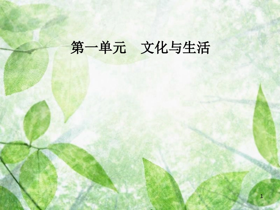高中政治 第一单元 文化与生活 第一课 文化与社会 第二框 文化与经济、政治优质课件 新人教版必修3_第1页