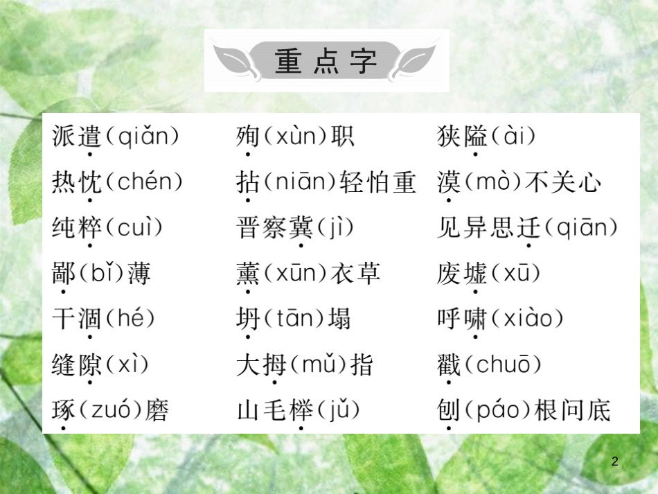 七年级语文上册 第四单元知识归纳优质课件 新人教版_第2页