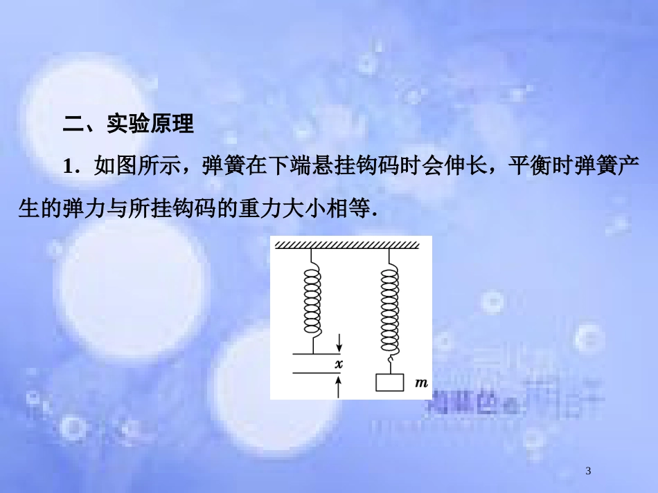 高考物理大一轮复习 第2章 相互作用 实验2 探究弹力和弹簧伸长的关系课件[共33页]_第3页