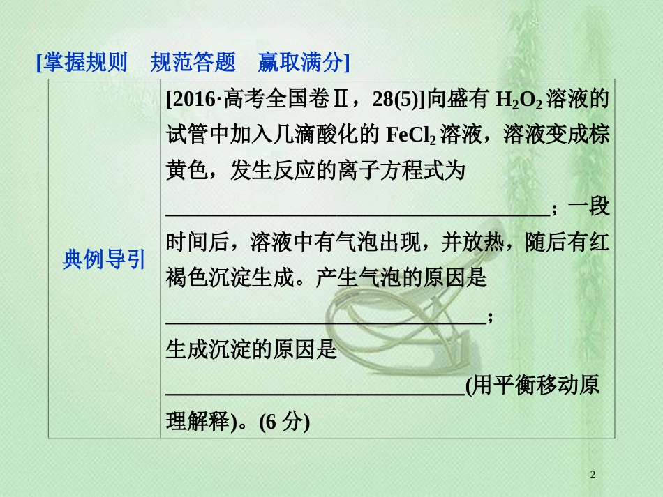 高考化学一轮复习 第7章 化学反应的方向、限度与速率规范答题模板（二）优质课件 鲁科版_第2页