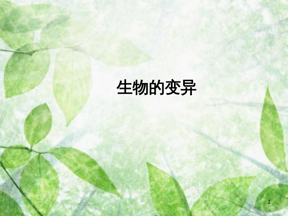 八年级生物上册 4.4.4《生物的变异》优质课件3 （新版）济南版_第1页