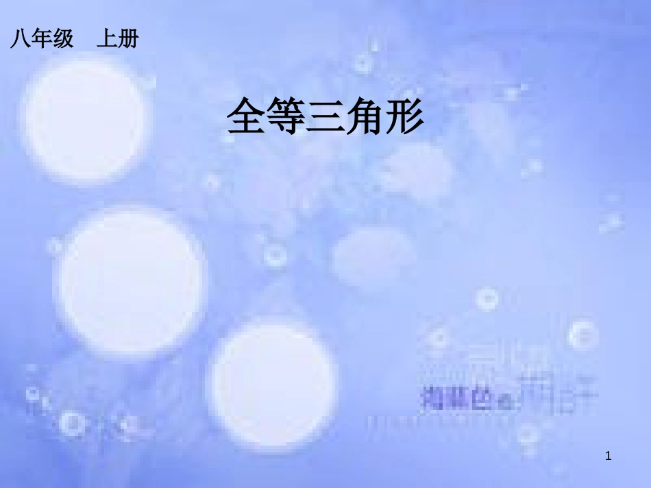 八年级数学上册 2.5《全等三角形》课件 （新版）湘教版_第1页