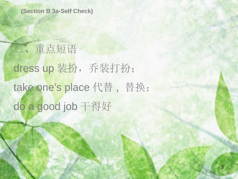 八年级英语上册 Unit 5 Do you want to watch a game show Saturday（复现式周周练）习题优质课件 （新版）人教新目标版_第3页