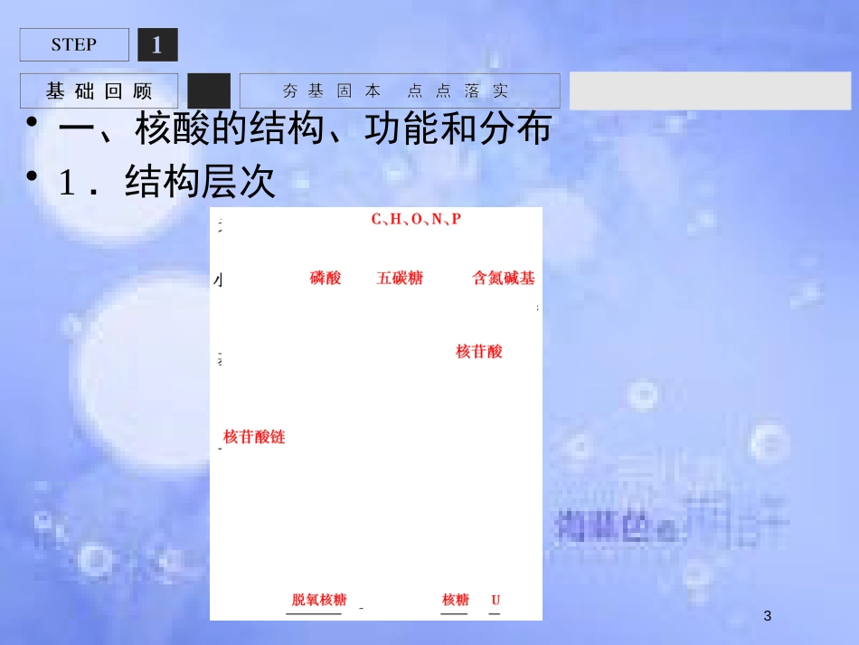 高考生物一轮复习 第1单元 细胞的化学组成3课件 苏教版必修1_第3页