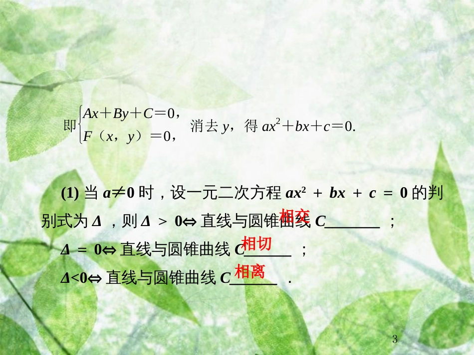 高考数学总复习 9.8.1 直线与圆锥曲线优质课件 文 新人教B版_第3页