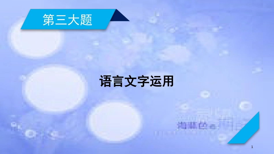 高考语文二轮复习 第三大题 语言文字运用 第17题 正确使成语课件_第1页