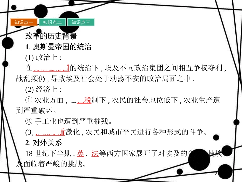 高中历史 第四单元 工业文明冲击下的改革 第13课 穆罕默德&#8226;阿里改革课件 岳麓版选修1[共28页]_第3页