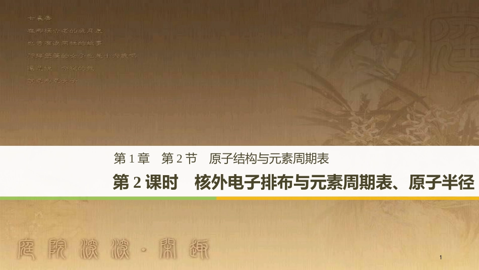 高中化学 第1章 原子结构 第2节 原子结构与元素周期表 第2课时优质课件 鲁科版选修3_第1页