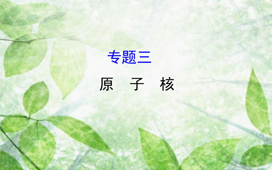 高中物理 模块复习课 专题三优质课件 教科版选修3-5_第1页