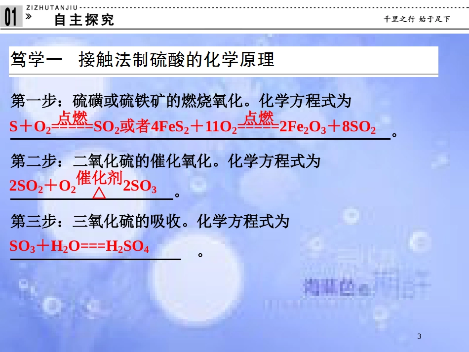 高中化学 专题二 从自然资源到化学品 2.3 硫酸工业课件 苏教版选修2_第3页