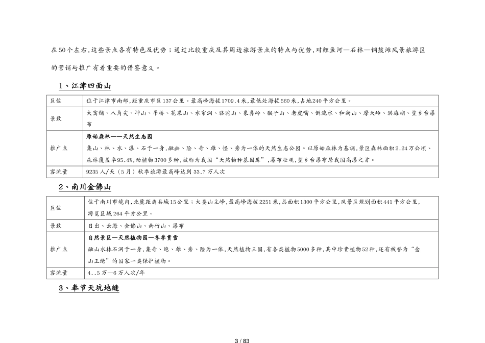 某市市场的旅游景区及旅游消费调查_第3页