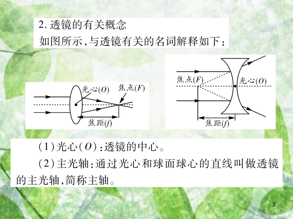 八年级物理上册 第四章 第5节 科学探究：凸透镜成像（第1课时 认识透镜）习题优质课件 （新版）教科版_第3页