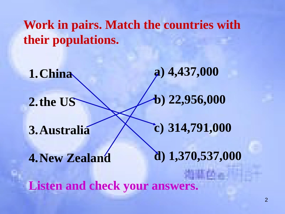 八年级英语上册 Module 9 Population Unit 3 Language in use课件2 （新版）外研版_第2页