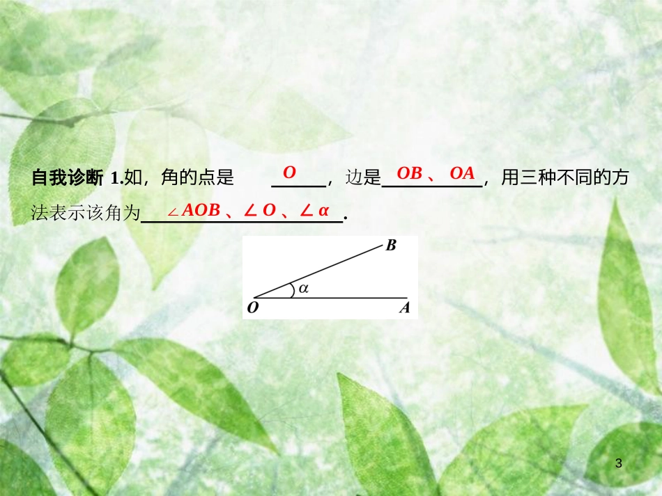 七年级数学上册 第4章 图形的初步认识 4.6.1 角优质课件 （新版）华东师大版_第3页