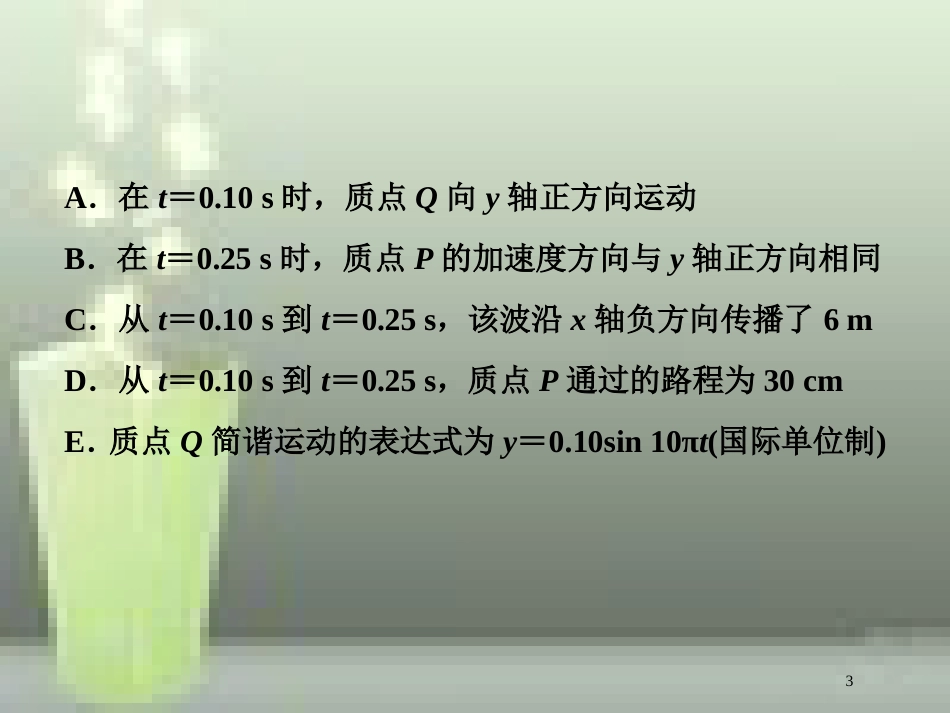 （新课标）高考物理一轮复习 第十四章 机械振动与机械波光电磁波与相对论章末热点集训优质课件_第3页