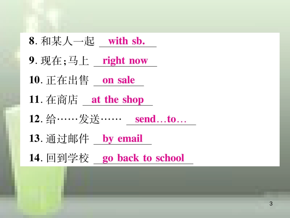 （浙江专用）七年级英语上册 Module 9 People and places Unit 1 We’re enjoying the school trip a lot习题优质课件 （新版）外研版_第3页