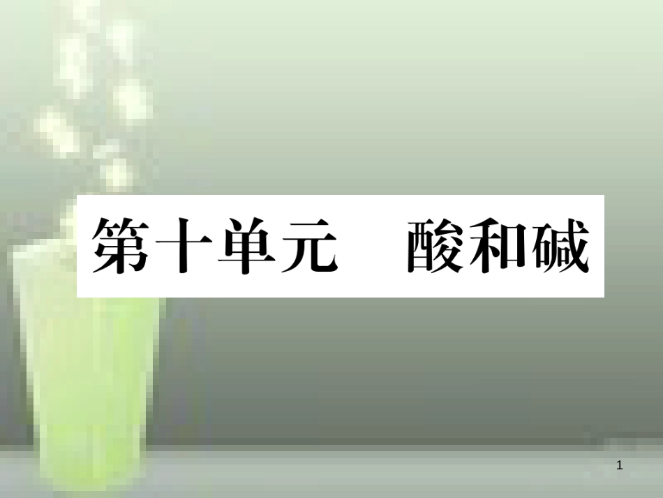 （云南专版）中考化学总复习 第一编 第10单元 酸和碱（精练）优质课件_第1页