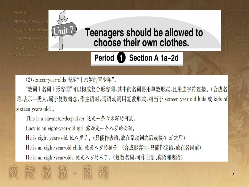 九年级英语全册 Unit 7 Teenagers should be allowed to choose their own clothes导学优质课件 （新版）人教新目标版_第2页