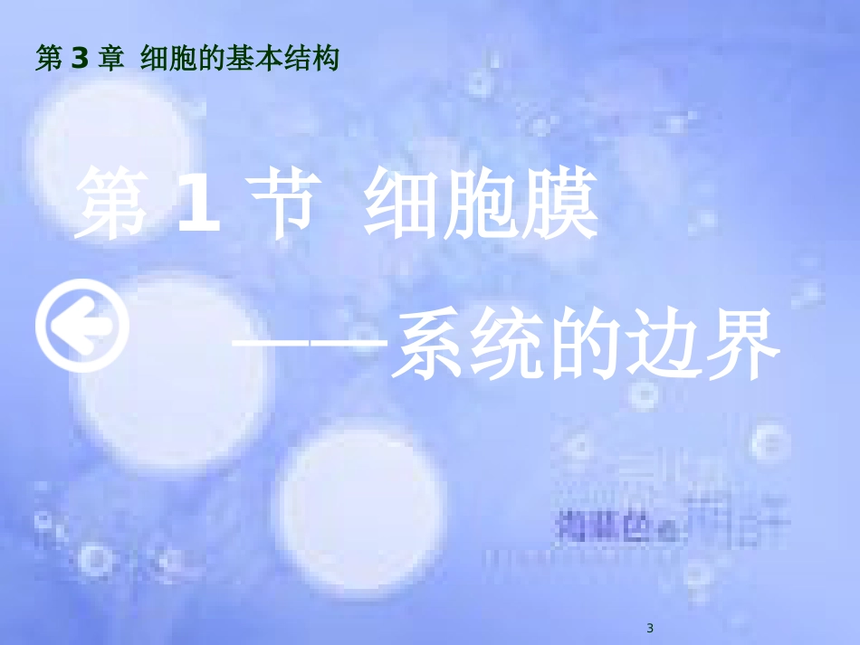 福建省寿宁县高中生物 第三章 细胞膜-系统的边界课件 新人教版必修1_第3页