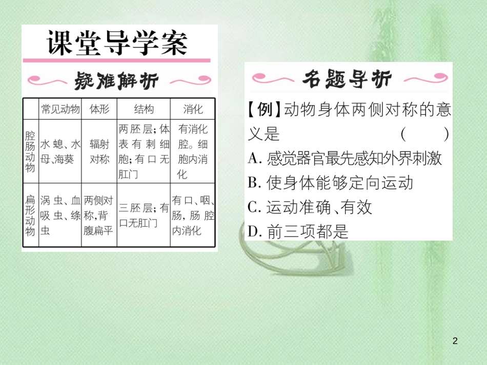 八年级生物上册 第五单元 第1章 第一节 腔肠动物和扁形动物优质课件 （新版）新人教版_第2页