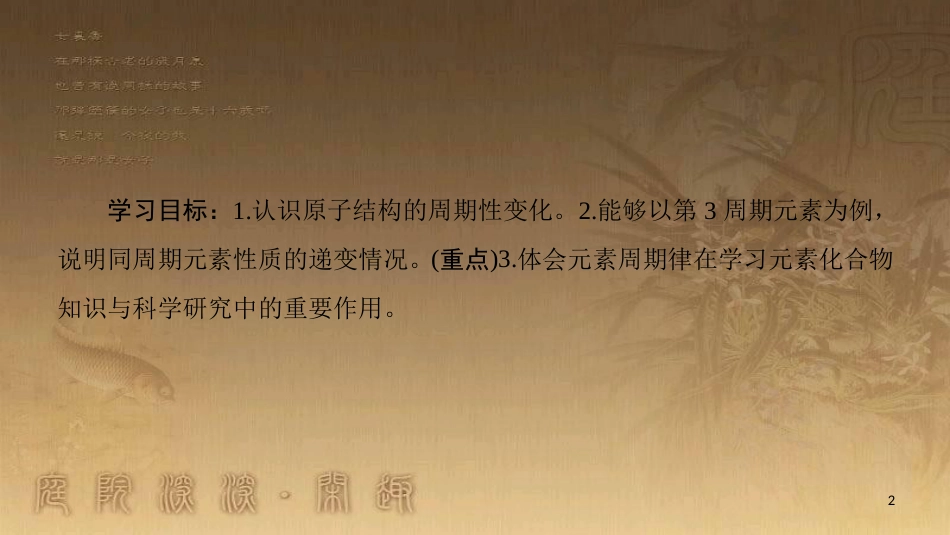 高中化学 专题1 微观结构与物质的多样性 第1单元 核外电子排布与周期律 第2课时 元素周期律优质课件 苏教版必修2_第2页