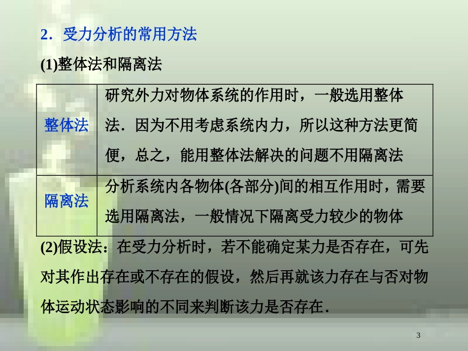 高考物理一轮复习 第2章 相互作用 7 题型探究课 受力分析 共点力的平衡优质课件 新人教版_第3页