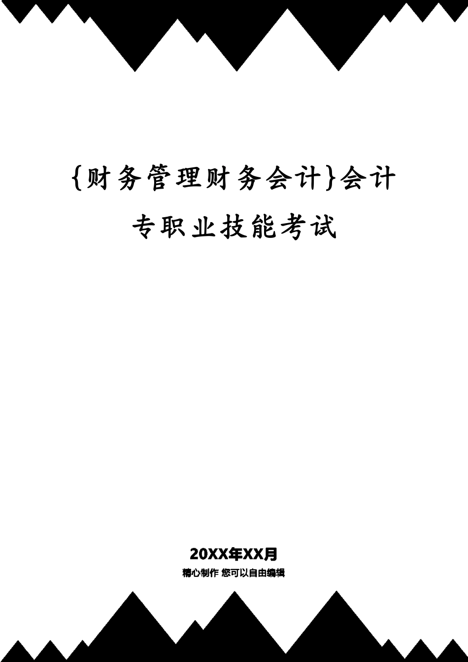 会计专职业技能考试_第1页