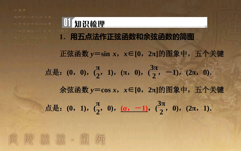 高中数学学业水平测试复习 专题七 基本初等函数Ⅱ（三角函数）第27讲 三角函数的图象与性质优质课件_第2页
