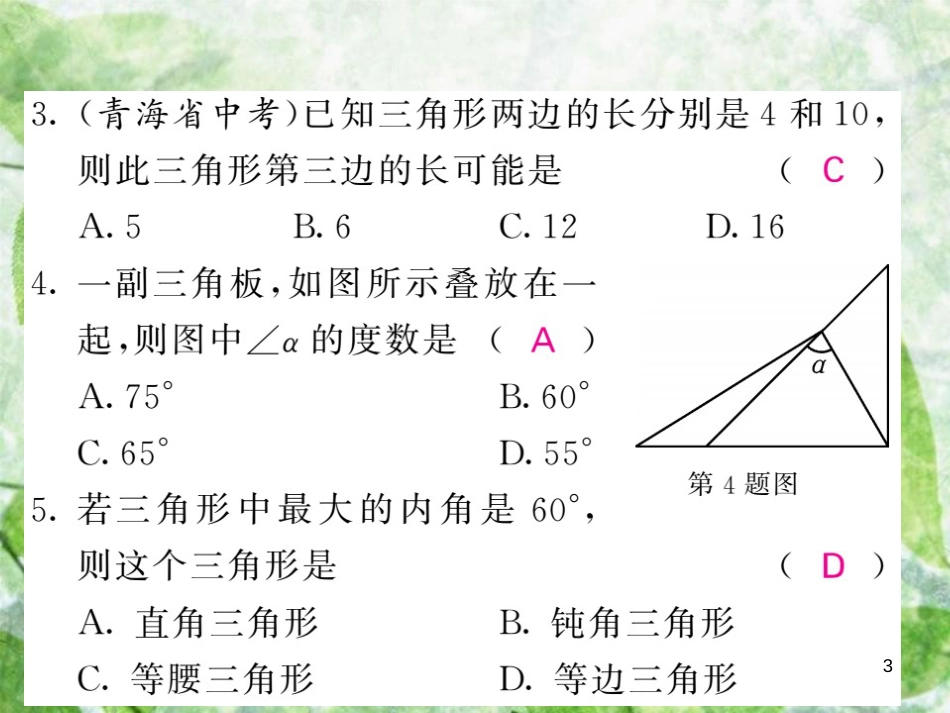 八年级数学上册 双休作业（五）习题优质课件 （新版）沪科版_第3页