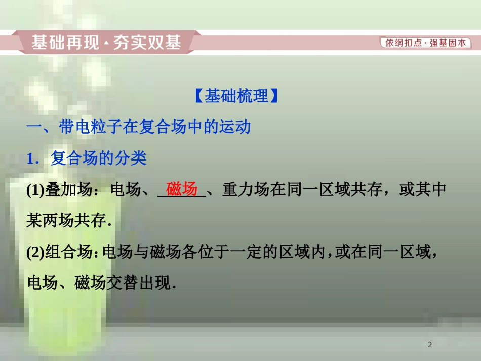 高考物理一轮复习 第8章 磁场 3 第三节 带电粒子在复合场中的运动优质课件 新人教版_第2页