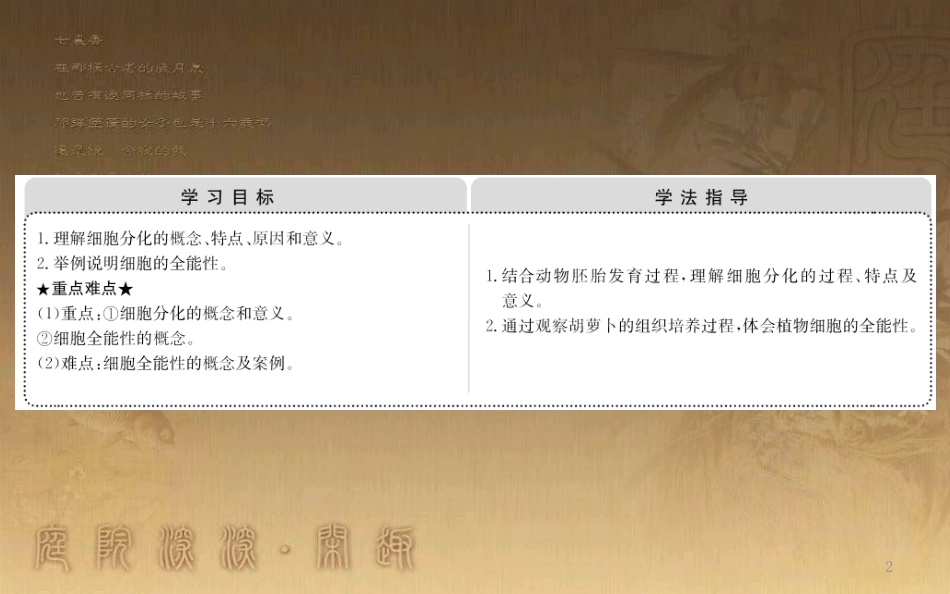 高中生物 第六章 细胞的生命历程 第二节 细胞的分化优质课件 新人教版必修1_第2页
