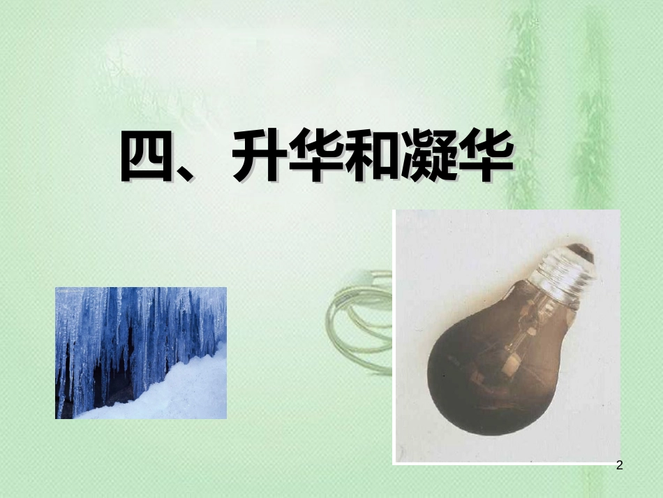 八年级物理上册 2.4《升华和凝华》优质课件 （新版）苏科版_第2页