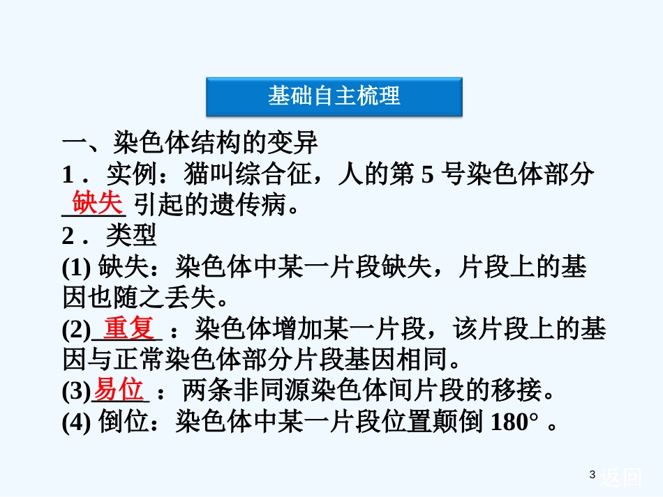 （广东专用）高考生物总复习 第5章 基因突变及其他变异 第2节 染色体变异优质课件 新人教版必修2_第3页