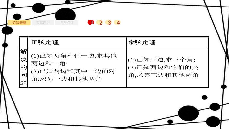 高考数学大一轮复习 第四章 三角函数、解三角形 4.7 解三角形课件 文 新人教A版_第3页