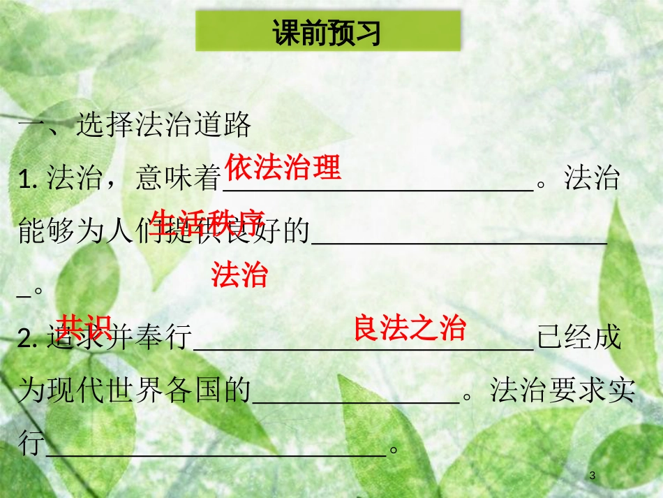 九年级道德与法治上册 第二单元 民主与法治 第四课 建设法治中国 第1框 夯实法治基石优质课件 新人教版_第3页