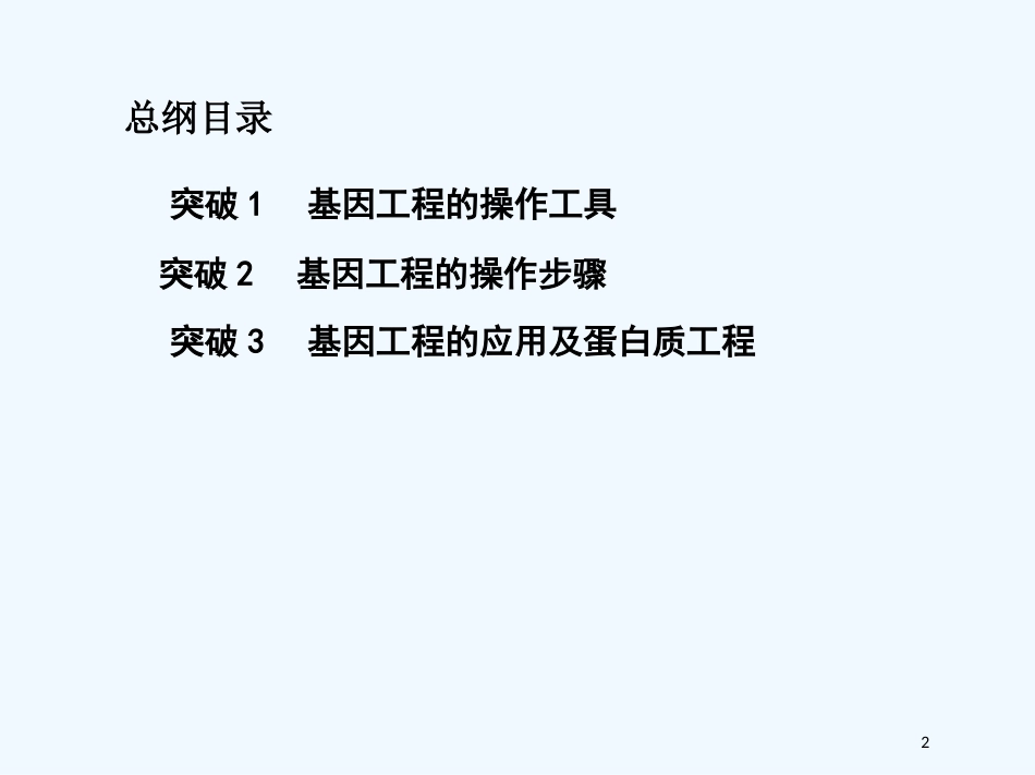 （北京专用）2019版高考生物一轮复习 第33讲 基因工程优质课件_第2页