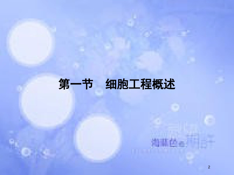 高中生物 第二章 细胞工程 第1节 细胞工程概述课件 苏教版选修3_第2页