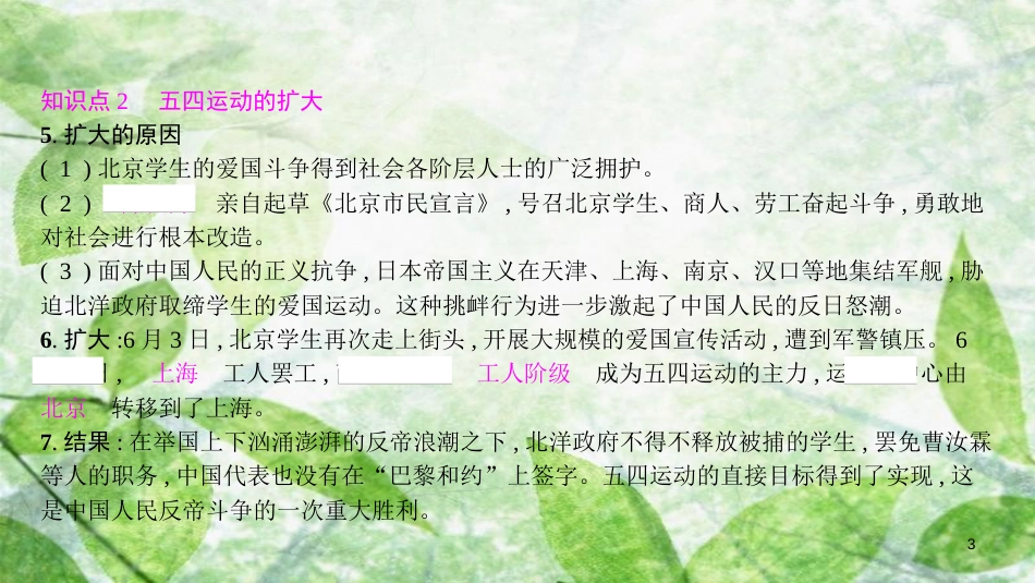 八年级历史上册 第四单元 新时代的曙光 第13课 五四运动优质课件 新人教版[共14页]_第3页