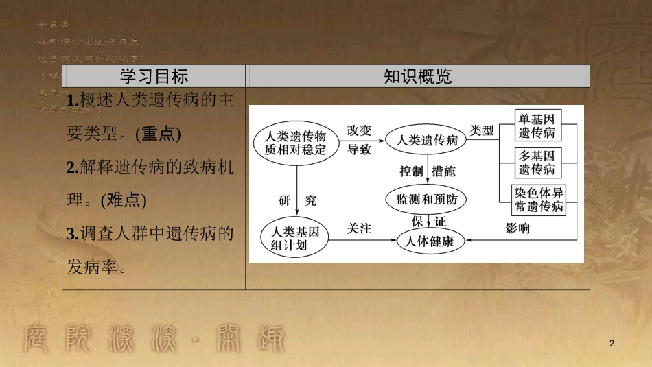 高中生物 第五章 基因突变及其他变异 第3节 人类遗传病优质课件 新人教版必修2_第2页