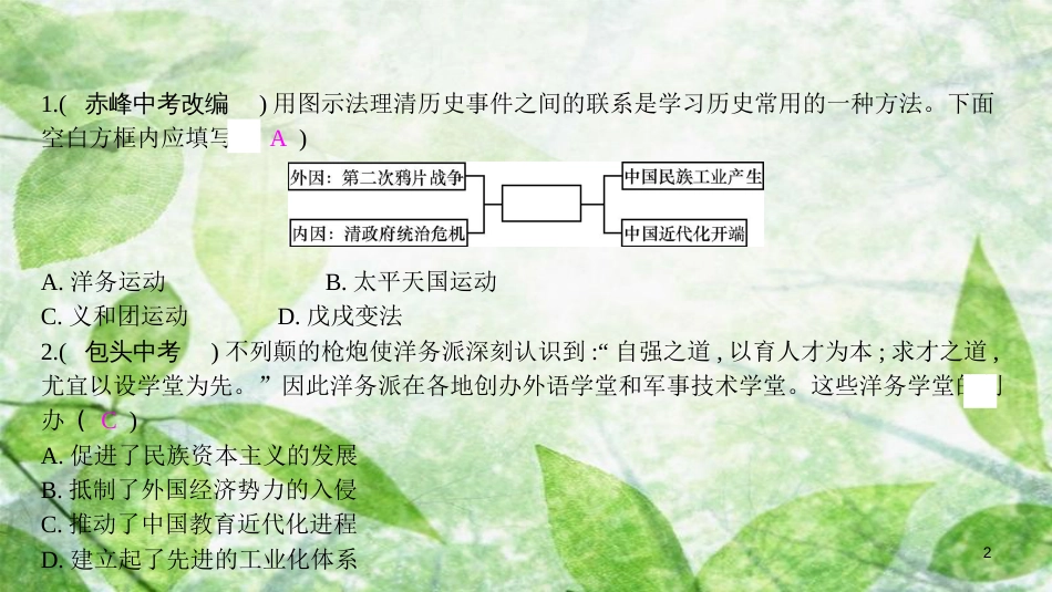 八年级历史上册 第二单元 近代化的早期探索与民族危机的加剧优质课件 新人教版_第2页