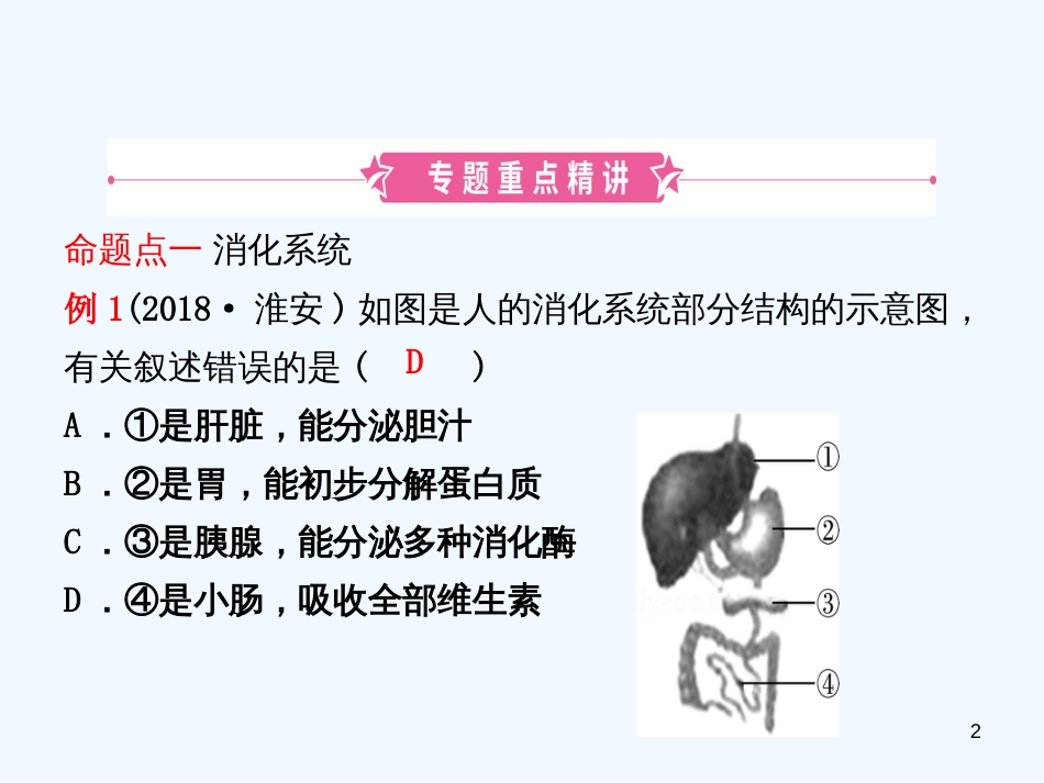 （东营专版）2019年中考生物 专题四复习优质课件_第2页