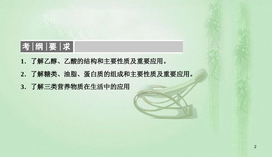 高考化学总复习 09 有机化合物（31）乙醇、乙酸、基本（1）优质课件 新人教版_第2页