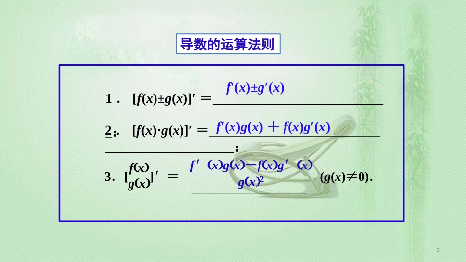 高考数学 25个必考点 专题04 导数的运算及几何意义优质课件_第3页