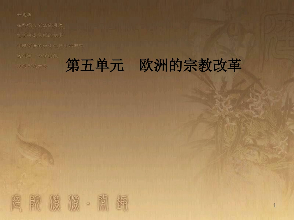 高中历史 第五单元 欧洲的宗教改革 第3课 宗教改革运动的扩展优质课件 新人教版选修1_第1页