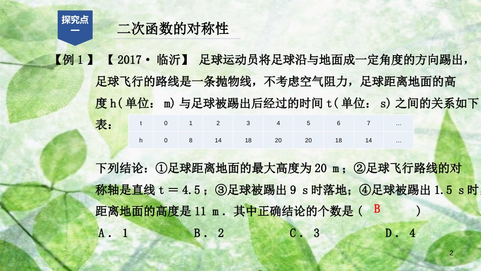九年级数学上册 第一章 二次函数章末总结提升（1）优质课件 （新版）浙教版_第2页
