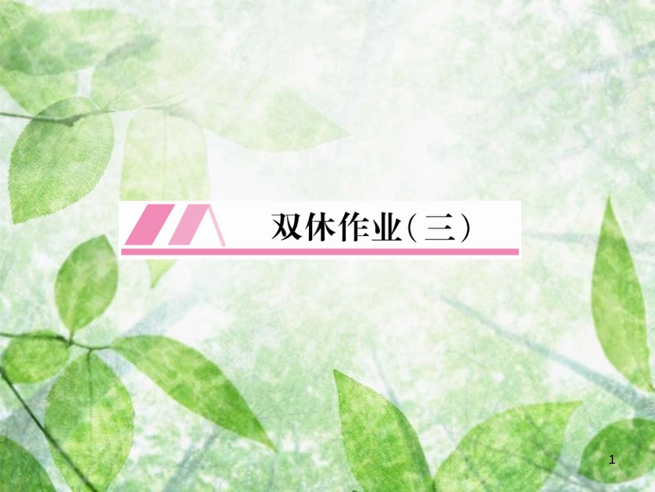 九年级英语全册 双休作业（三）优质课件 （新版）人教新目标版_第1页