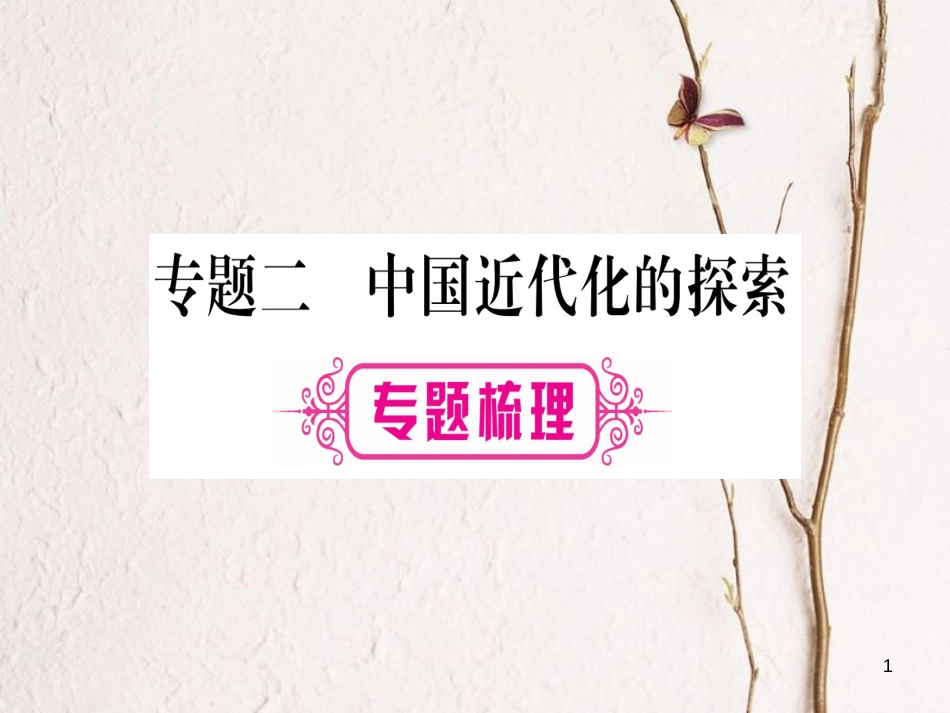 （桂林专用）中考历史总复习 第二篇 知能综合提升 专题二 中国近代化的探索课件 岳麓版_第1页