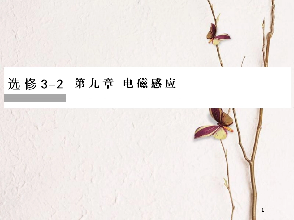 （浙江专版）高考物理大一轮复习 第九章 电磁感应 第1课时 电磁感应现象 楞次定律课件_第1页