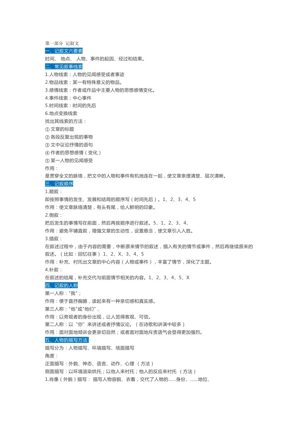 初中语文阅读题答题技巧大汇总_第1页