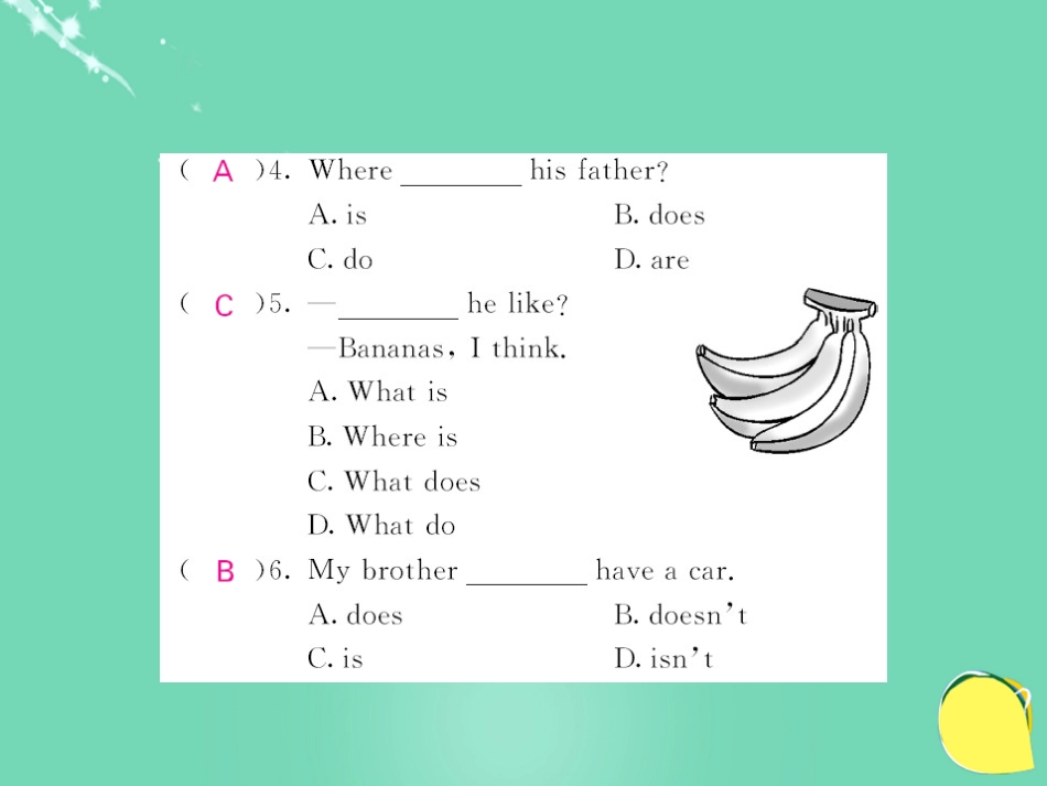 七年级英语上册 Unit 6 Do you like banana语法精讲专练课件 （新版）人教新目标版_第3页